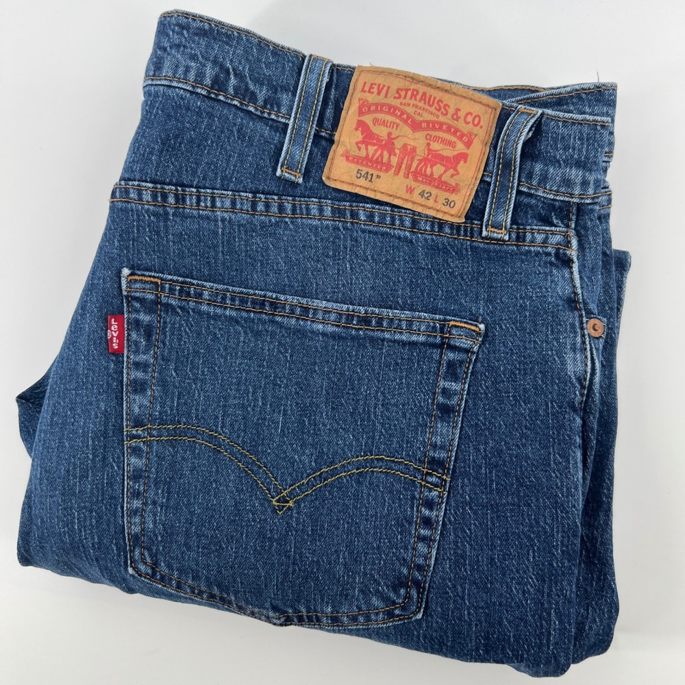 Levi's 541 Athletic Fit Jeans Men's W42 L28 Blue Denim Classic